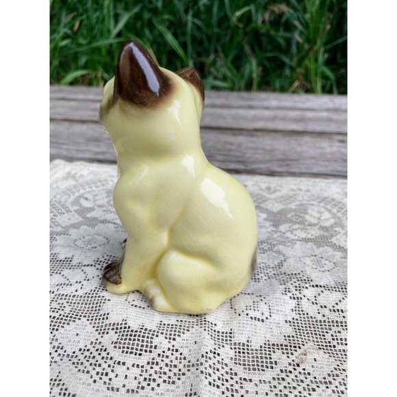 Vintage 1950s Ceramic Siamese Kitten Figurine - Picture 2 of 9